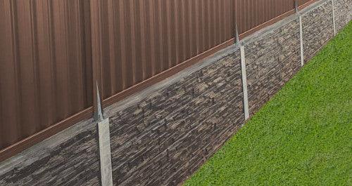 Retaining wall with colorbond fence 