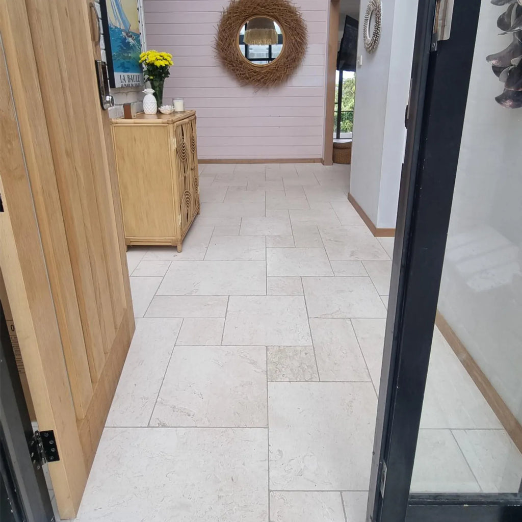 Coastal White Limestone Tile French Style | AusLS Stone | Australian Landscape Supplies