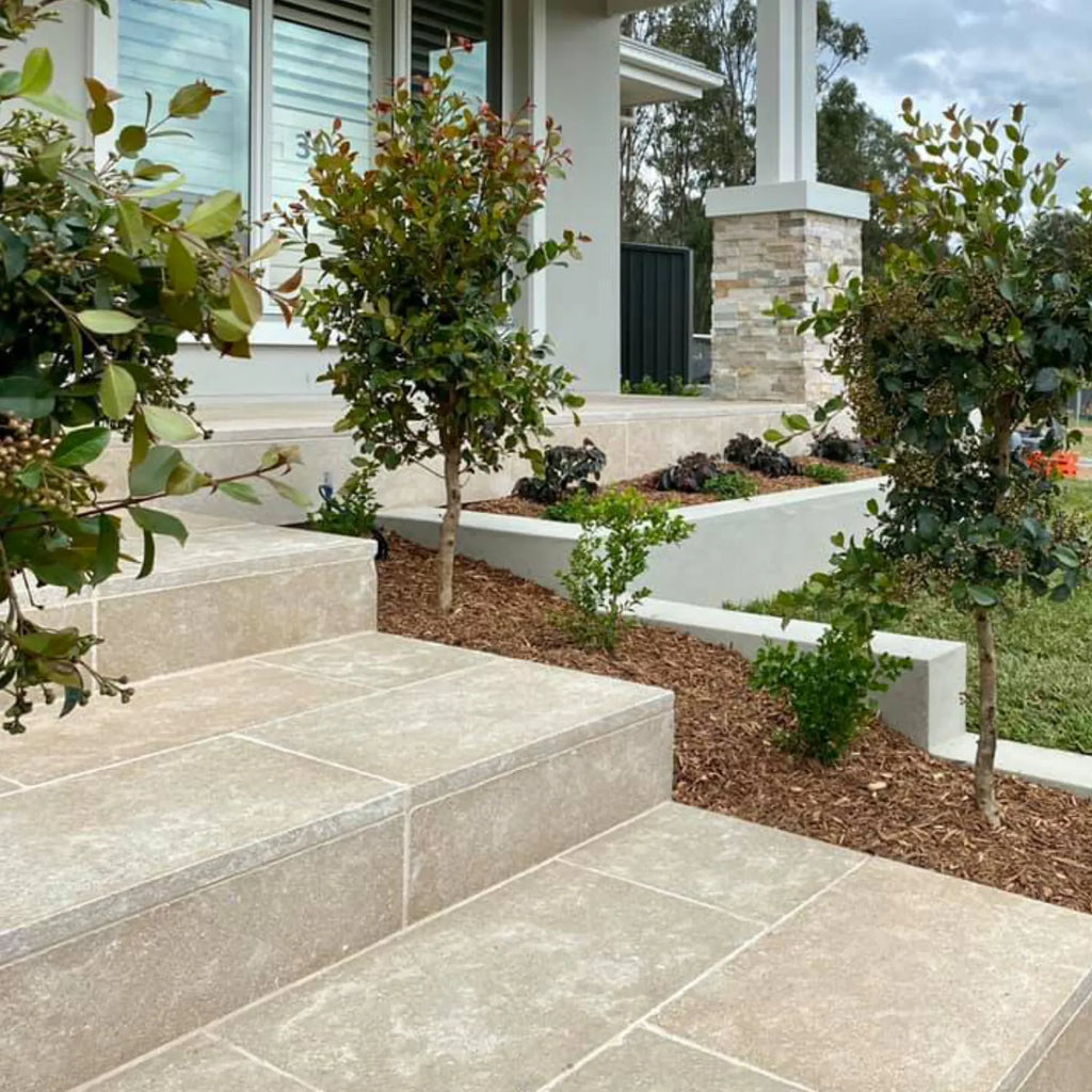 Premium Classic Light Travertine (Unfilled & Tumbled) | Pavers - Australian Landscape Supplies