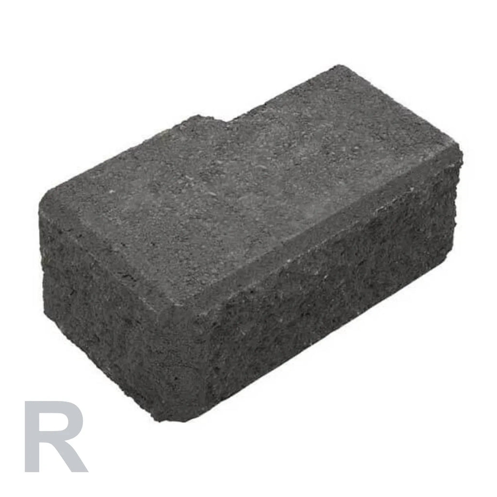 Linearwall Corner Right Charcoal | Retaining Blocks | Australian Landscape Supplies