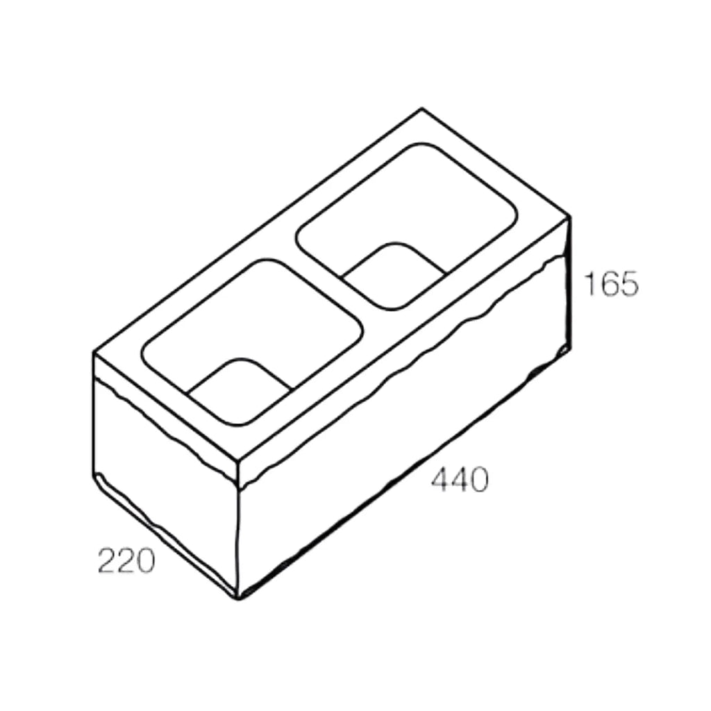 Modernstone Corner Dimensions | Retaining Blocks | Australian Landscape Supplies