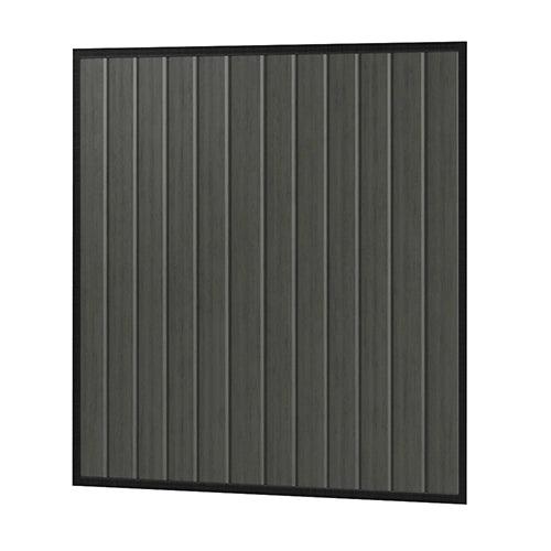 Colorbond Steel Fence Gate - 1720 x 2100mm with Satin Black Frame | Oxworks Available from Australian Landscape Supplies