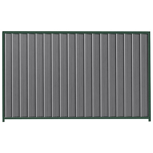 PermaSteel Colorbond Fence Kit in the size of 2.35m x 1.8m with Basalt Infill and Caulfield Green Frame | Available at Australian Landscape Supplies