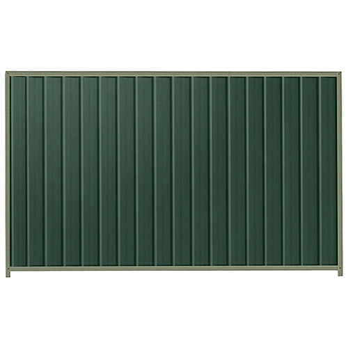 PermaSteel Colorbond Fence Kit in the size of 2.35m x 1.8m with Caulfield Green Infill and Mist Green Frame | Available at Australian Landscape Supplies
