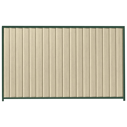 PermaSteel Colorbond Fence Kit in the size of 2.35m x 1.8m with Merino Infill and Caulfield Green Frame | Available at Australian Landscape Supplies