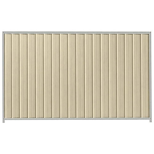 PermaSteel Colorbond Fence Kit in the size of 2.35m x 1.8m with Merino Infill and Shale Grey Frame | Available at Australian Landscape Supplies