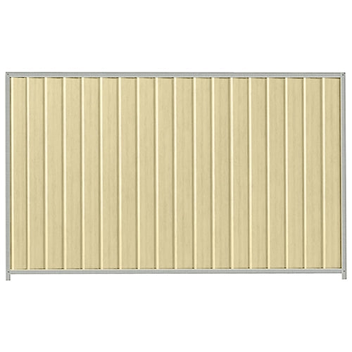 PermaSteel Colorbond Fence Kit in the size of 2.35m x 1.8m with Primrose Infill and Shale Grey Frame | Available at Australian Landscape Supplies