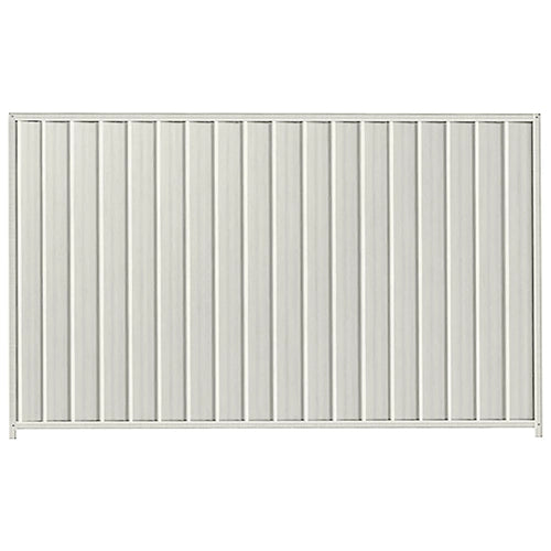 PermaSteel Colorbond Fence Kit in the size of 2.35m x 1.8m with Off White Infill and Off White Frame | Available at Australian Landscape Supplies