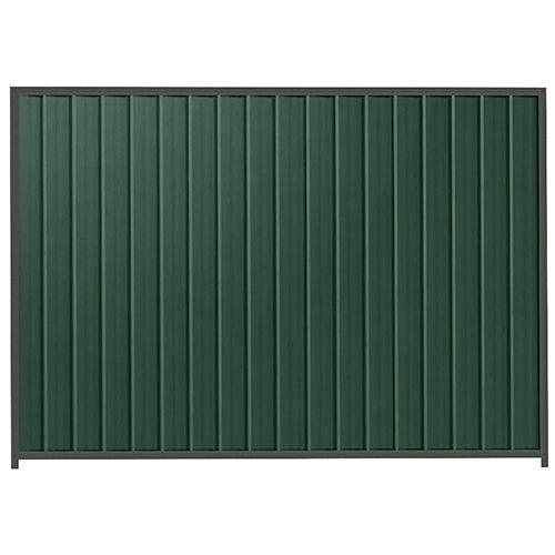 PermaSteel Colorbond Fence Kit in the size of 2.35m x 2.1m with Caulfield Green Infill and Slate Grey Frame | Available at Australian Landscape Supplies