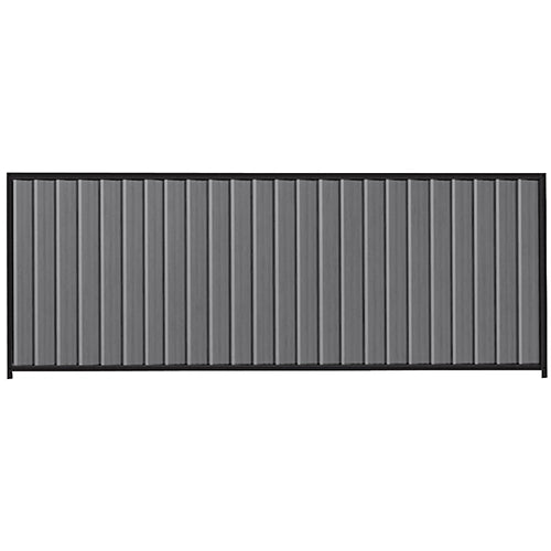 PermaSteel Colorbond Fence Kit in the size of 3.1m x 1.5m with Basalt Infill and Black Frame | Available at Australian Landscape Supplies