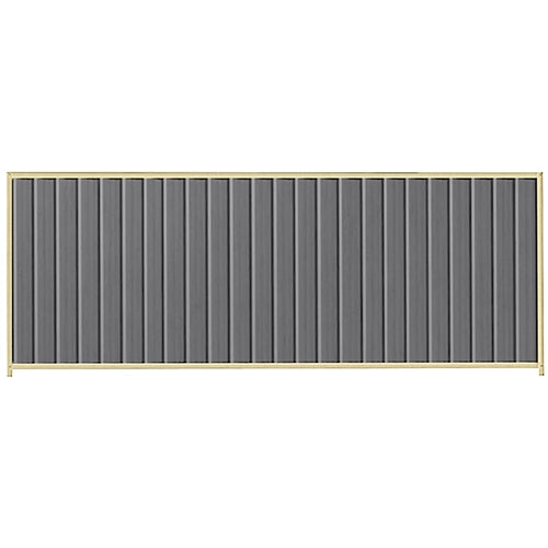 PermaSteel Colorbond Fence Kit in the size of 3.1m x 1.5m with Basalt Infill and Primrose Frame | Available at Australian Landscape Supplies