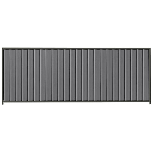 PermaSteel Colorbond Fence Kit in the size of 3.1m x 1.5m with Basalt Infill and Slate Grey Frame | Available at Australian Landscape Supplies