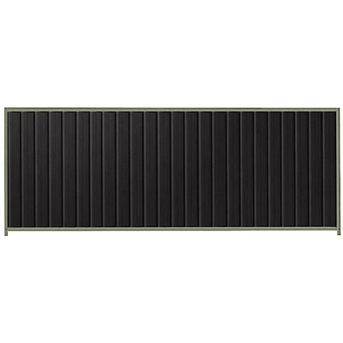 PermaSteel Colorbond Fence Kit in the size of 3.1m x 1.5m with Black Infill and Mist Green Frame | Available at Australian Landscape Supplies