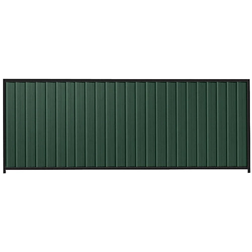 PermaSteel Colorbond Fence Kit in the size of 3.1m x 1.5m with Caulfield Green Infill and Black Frame | Available at Australian Landscape Supplies