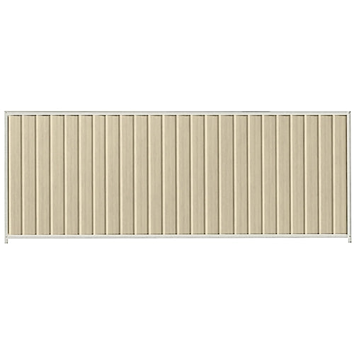PermaSteel Colorbond Fence Kit in the size of 3.1m x 1.5m with Merino Infill and Off White Frame | Available at Australian Landscape Supplies