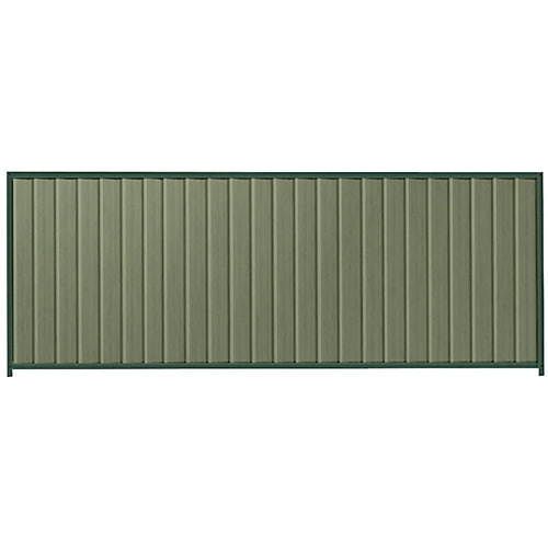 PermaSteel Colorbond Fence Kit in the size of 3.1m x 1.5m with Mist Green Infill and Caulfield Green Frame | Available at Australian Landscape Supplies