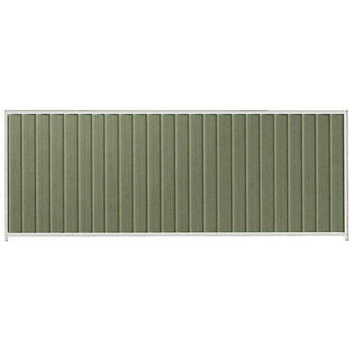 PermaSteel Colorbond Fence Kit in the size of 3.1m x 1.5m with Mist Green Infill and Off White Frame | Available at Australian Landscape Supplies