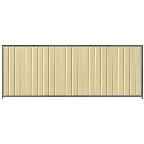 PermaSteel Colorbond Fence Kit in the size of 3.1m x 1.5m with Primrose Infill and Basalt Frame | Available at Australian Landscape Supplies