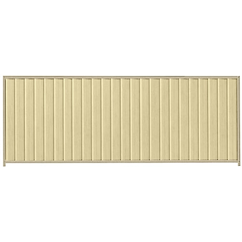 PermaSteel Colorbond Fence Kit in the size of 3.1m x 1.5m with Primrose Infill and Merino Frame | Available at Australian Landscape Supplies