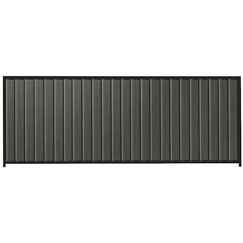 PermaSteel Colorbond Fence Kit in the size of 3.1m x 1.5m with Slate Grey Infill and Black Frame | Available at Australian Landscape Supplies