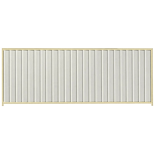 PermaSteel Colorbond Fence Kit in the size of 3.1m x 1.5m with Off White Infill and Primrose Frame | Available at Australian Landscape Supplies