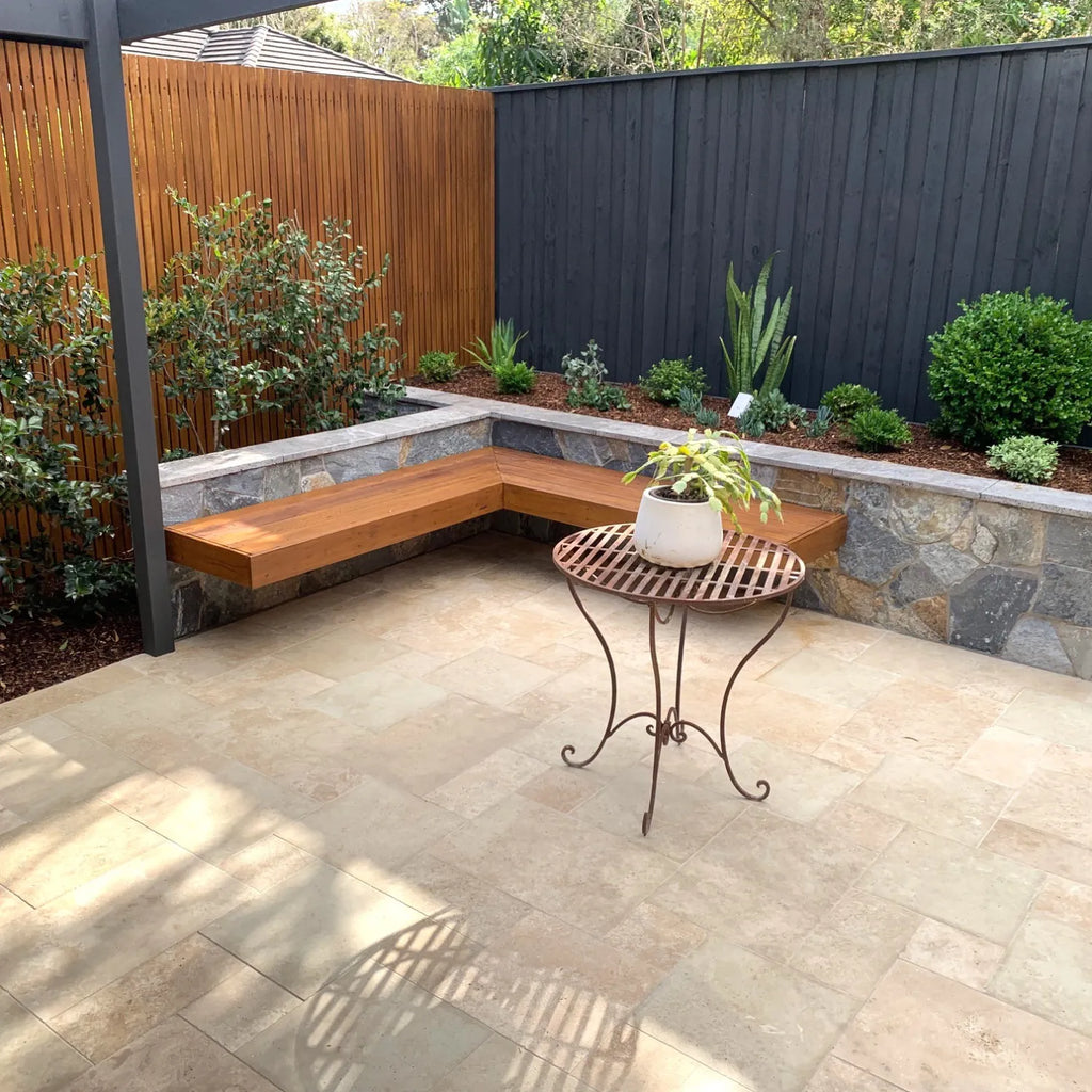 Premium Classic Light Travertine (Unfilled & Tumbled) | Pool Copings - Australian Landscape Supplies