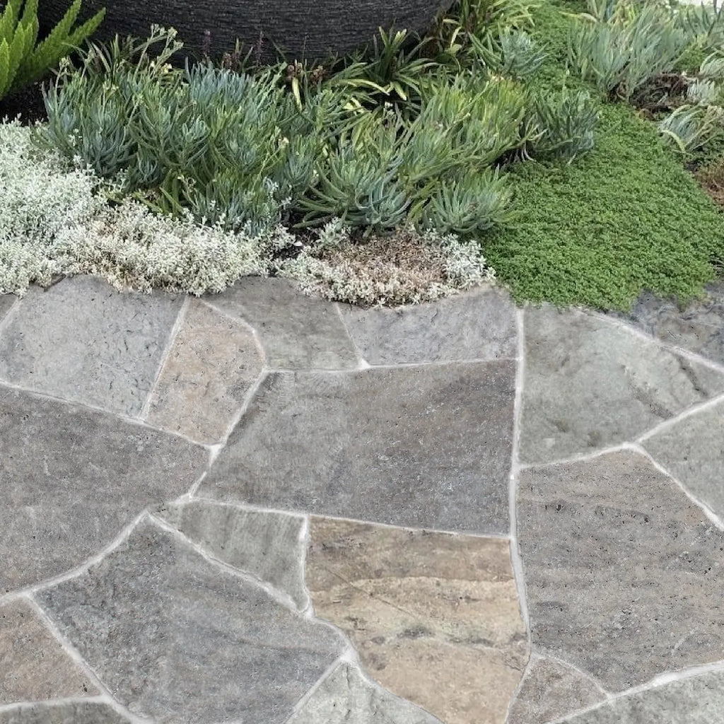 Silver Travertine | Crazy Paving - Australian Landscape Supplies