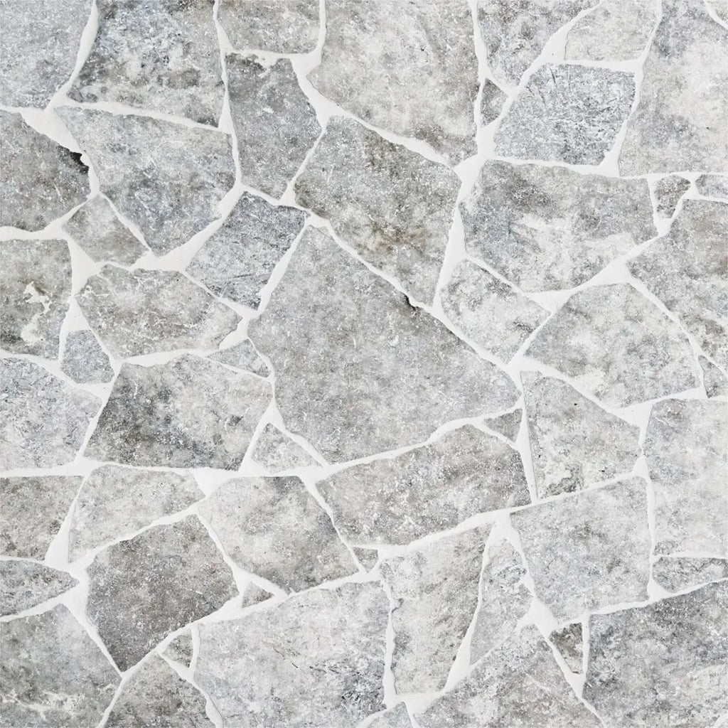 Silver Travertine | Crazy Paving - Australian Landscape Supplies