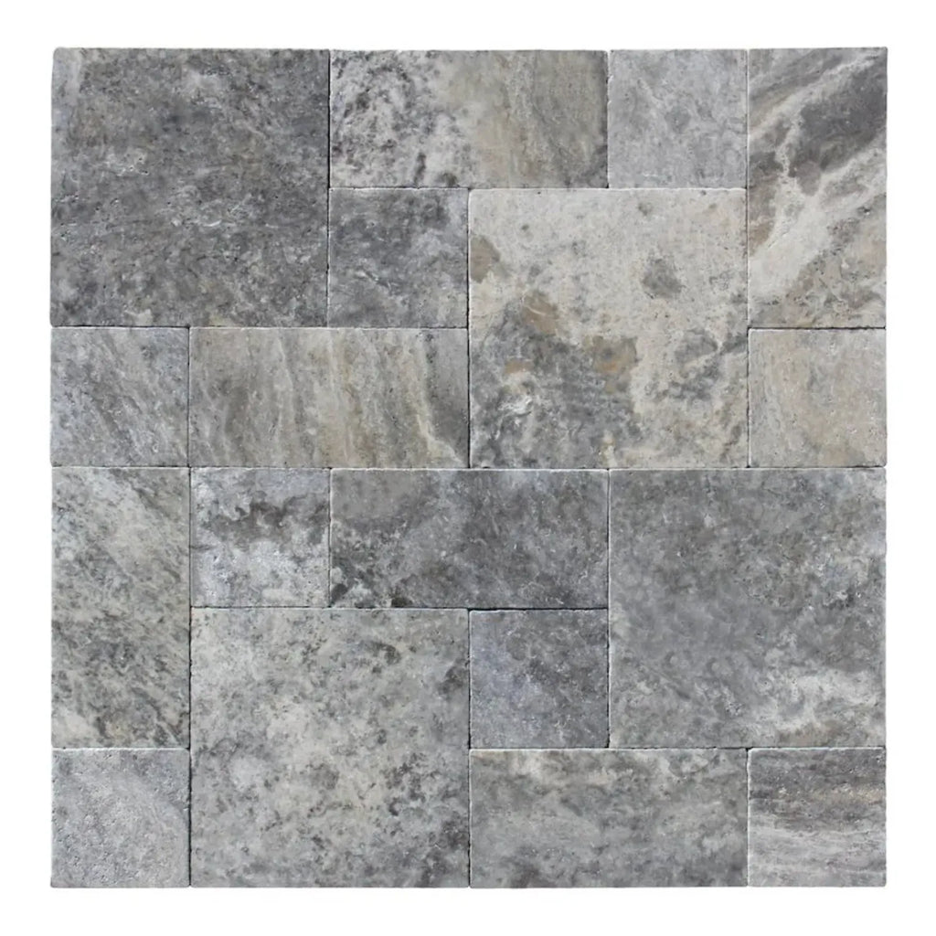 Silver Travertine (Unfilled & Tumbled) | Tiles - Australian Landscape Supplies