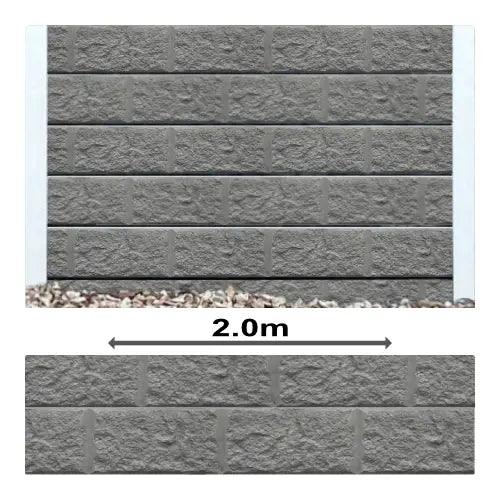 Charcoal Block Pattern Concrete Sleepers - PCD - Australian Landscape Supplies